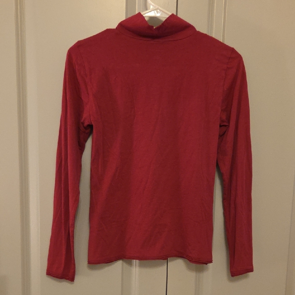 Anthropologie Deep Red Knit Top
